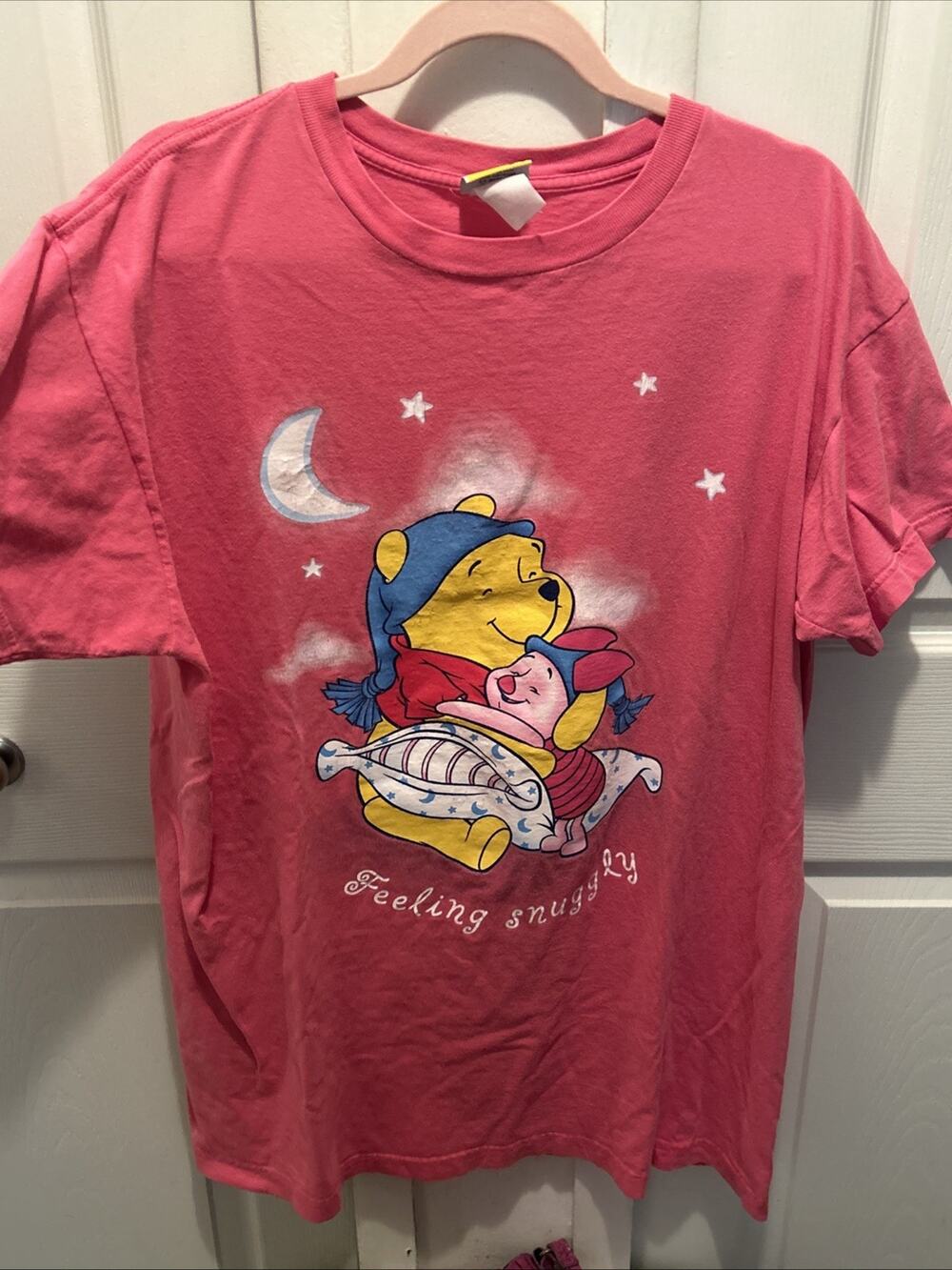 Winnie The Pooh Piglet Disney Vintage T-Shirt XL/XXL Pink 90s